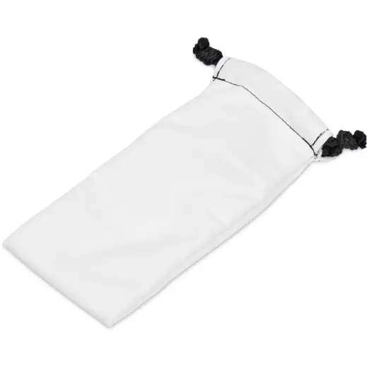 Hoppla Midlands Polyester Glasses Pouch Solid White Flat